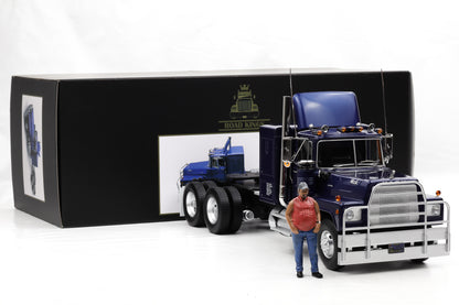 1:18 Mack RL 700L 1974 truck LKW blau metallic Road Kings + Figur