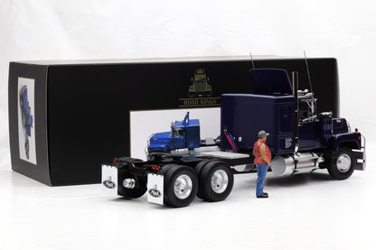 1:18 Mack RL 700L 1974 truck LKW blau metallic Road Kings + Figur