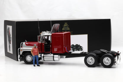 1:18 Mack RL 700L 1974 truck rot metallic / silber Road Kings + Figur