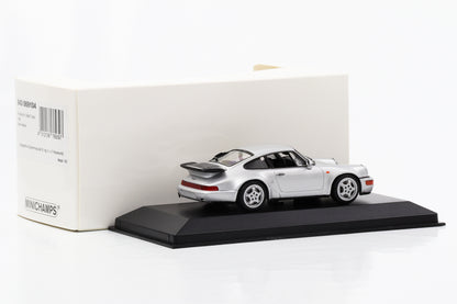 1:43 Porsche 911 964 Turbo 1990 银色金属 Minichamps