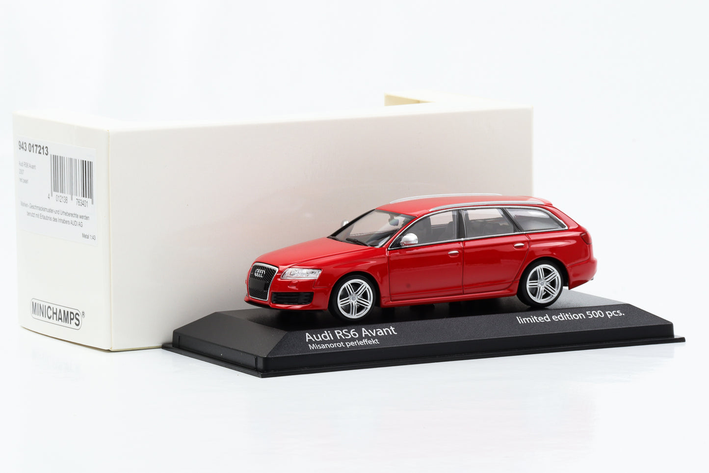 1:43 Audi RS6 Avant misano red pearl effect 2007 Minichamps