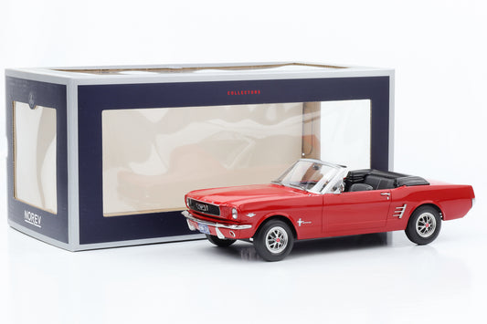 1:18 Ford Mustang Pony-Car 1966 Convertible Signal Flare red Norev 182810