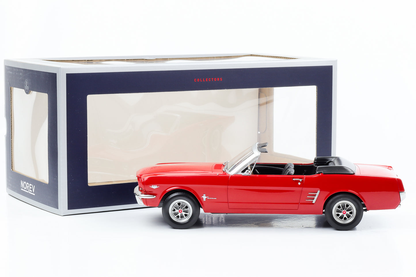 1:18 Ford Mustang Pony-Car 1966 Convertible Signal Flare red Norev 182810