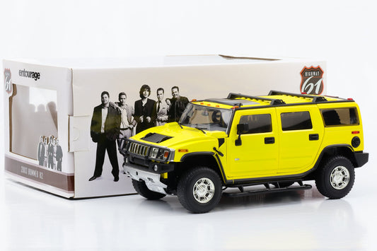 1:18 Greenlight Hummer H2 2003 gelb TV-Serie Entourage 2004 full opening