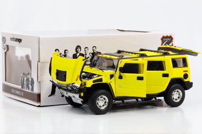 1:18 Hummer H2 2003 gelb TV-Serie Entourage 2004 - 2011 Greenlight full opening