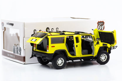 1:18 Greenlight Hummer H2 2003 gelb TV-Serie Entourage 2004 full opening