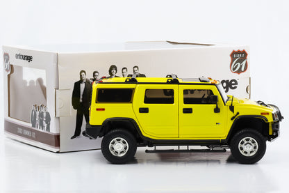 1:18 Hummer H2 2003 gelb TV-Serie Entourage 2004 - 2011 Greenlight full opening