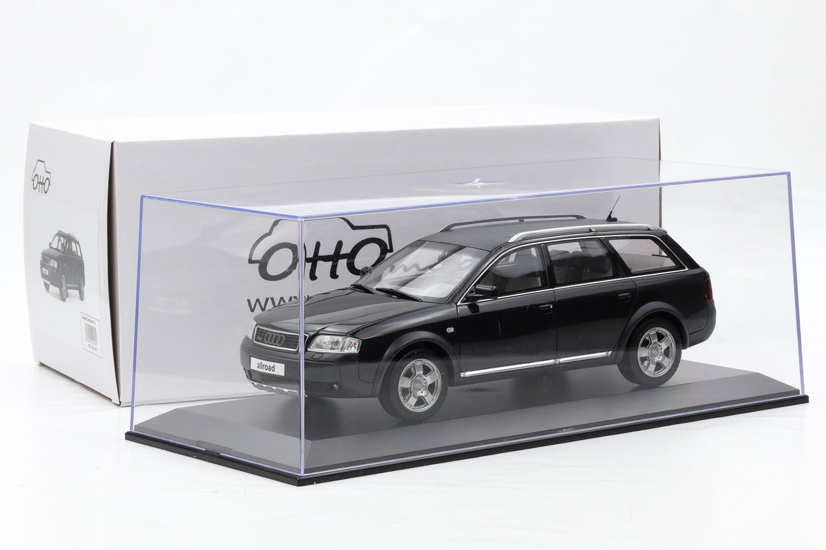 1:18 OTTO mobile Audi A6 C6 2.7T All Road Black 2000 OT1189 + Vitrine