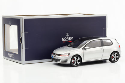 1:18 VW Golf VII GTI 2013 prata reflexa Norev abertura total