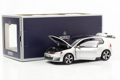 1:18 VW Golf VII GTI 2013 prata reflexa Norev abertura total