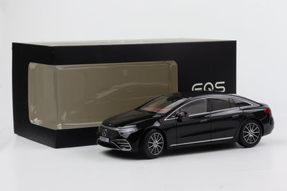 1:18 Mercedes-Benz EQS V297 obsidianschwarz AMG Line NZG Dealer