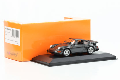 1:43 Porsche 911 964 Turbo 1990 schwarz metallic Maxichamps Minichamps