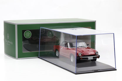 1:18 Fiat 124 Pininfarina Spidereuropa 1982 rot + Vitrine Touring Modelcars