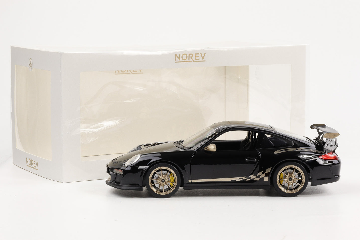 1:18 Norev Porsche 911 997.2 GT3 RS 2009 schwarz goldene Schrift 187563