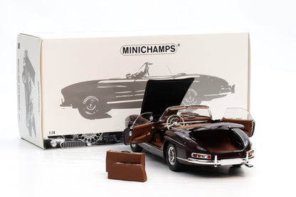1:18 Mercedes-Benz 300 SL Roadster W198 II 1957 dark red Minichamps