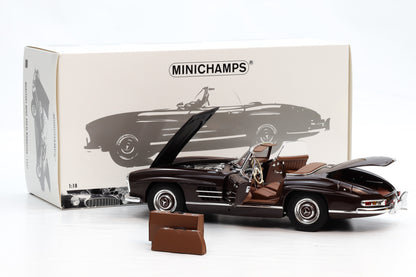 1:18 Mercedes-Benz 300 SL Roadster W198 II 1957 dark red Minichamps