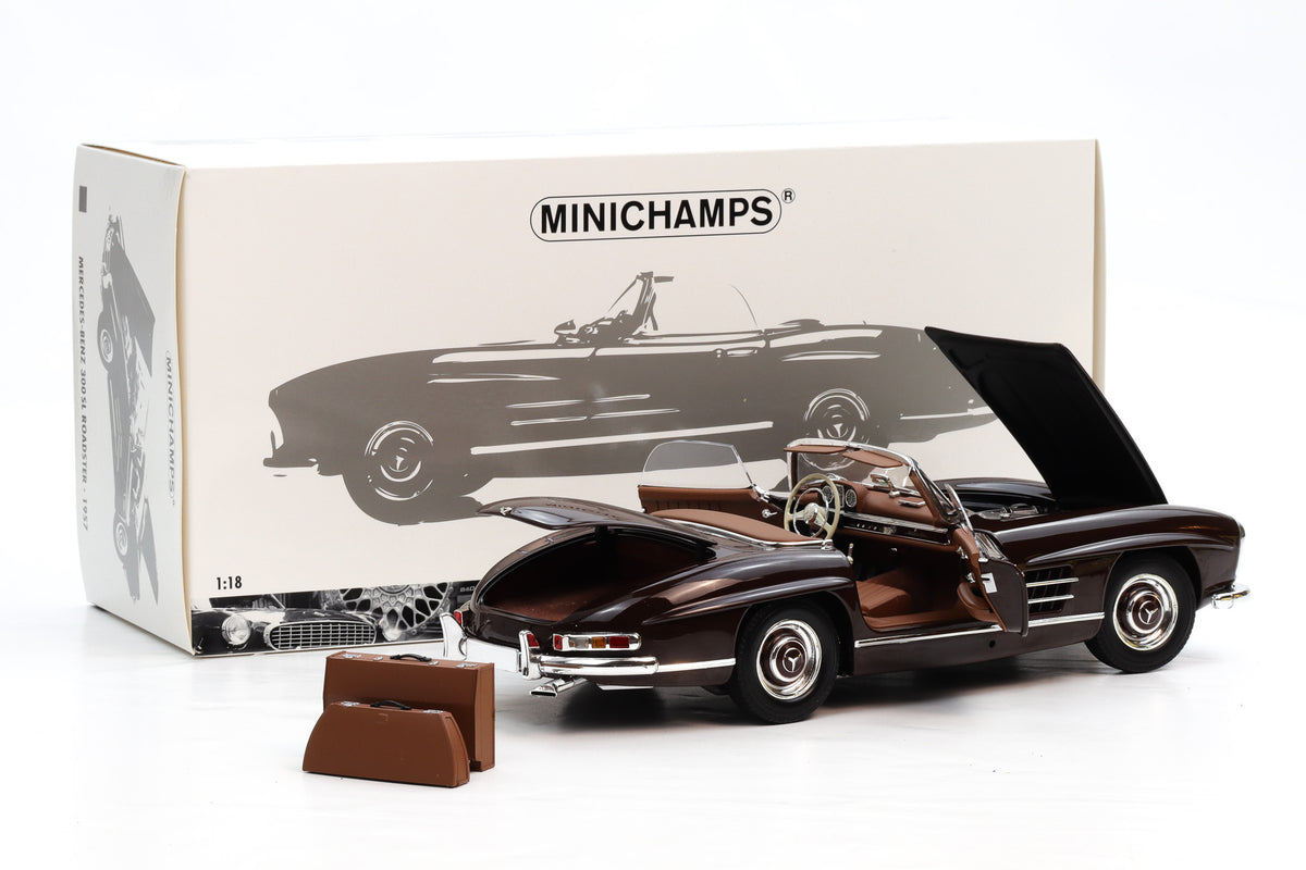 1:18 Mercedes-Benz 300 SL Roadster W198 II 1957 dark red Minichamps