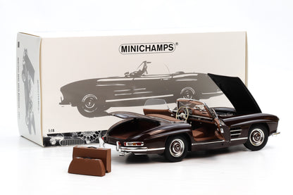 1:18 Mercedes-Benz 300 SL Roadster W198 II 1957 dark red Minichamps