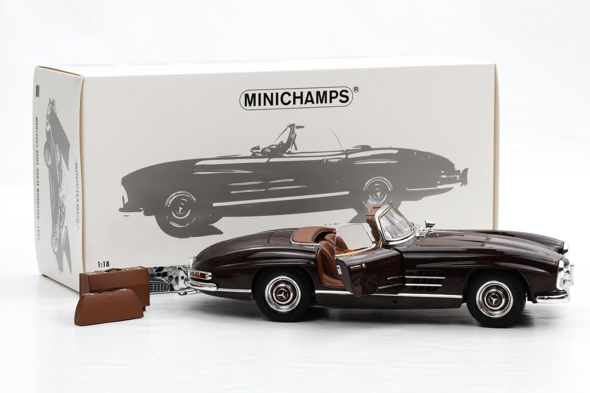 1:18 Mercedes-Benz 300 SL Roadster W198 II 1957 dark red Minichamps