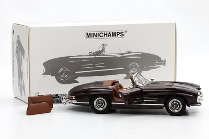 1:18 Mercedes-Benz 300 SL Roadster W198 II 1957 dark red Minichamps