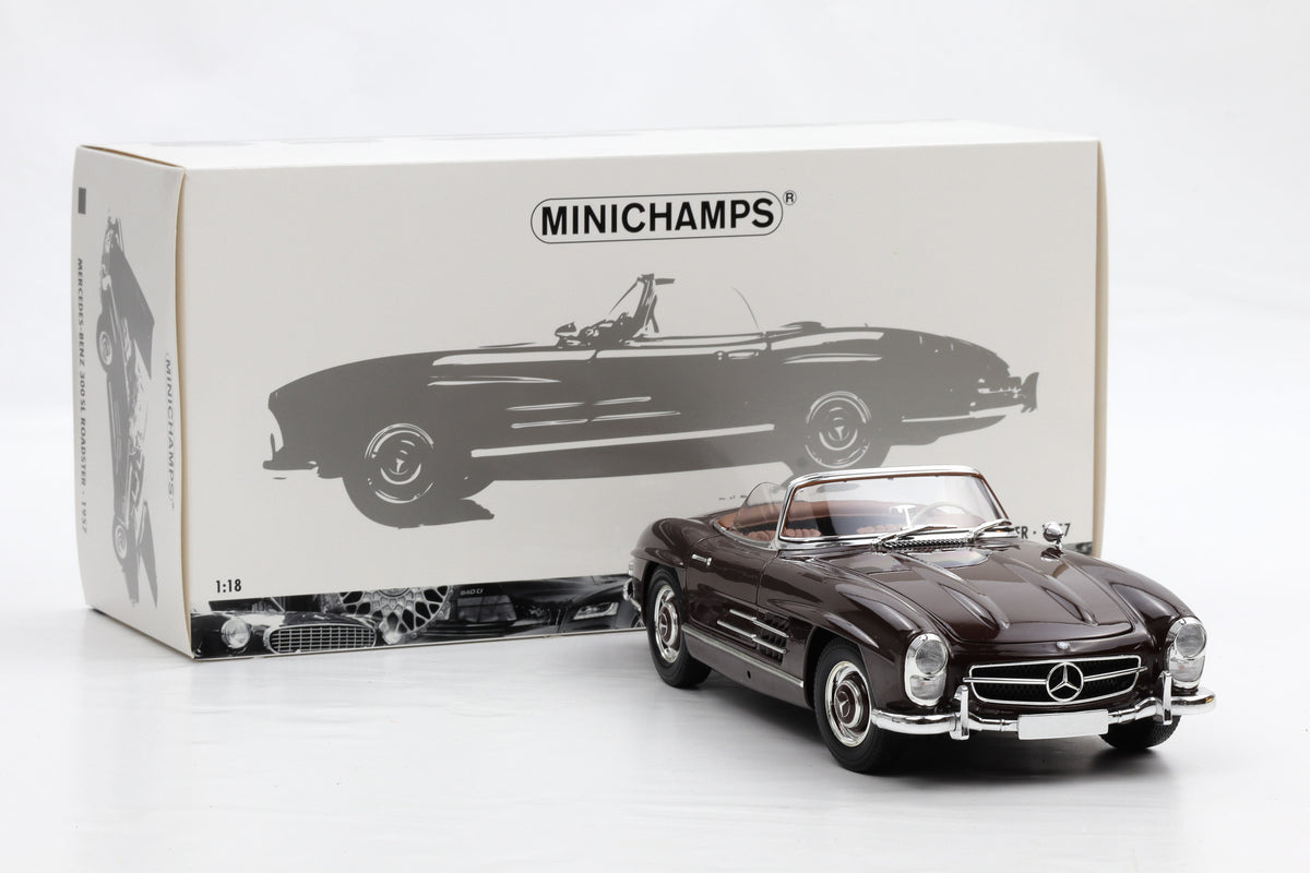 1:18 Mercedes-Benz 300 SL Roadster W198 II 1957 dark red Minichamps