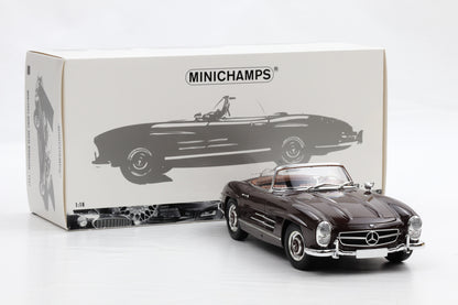 1:18 Mercedes-Benz 300 SL Roadster W198 II 1957 dark red Minichamps