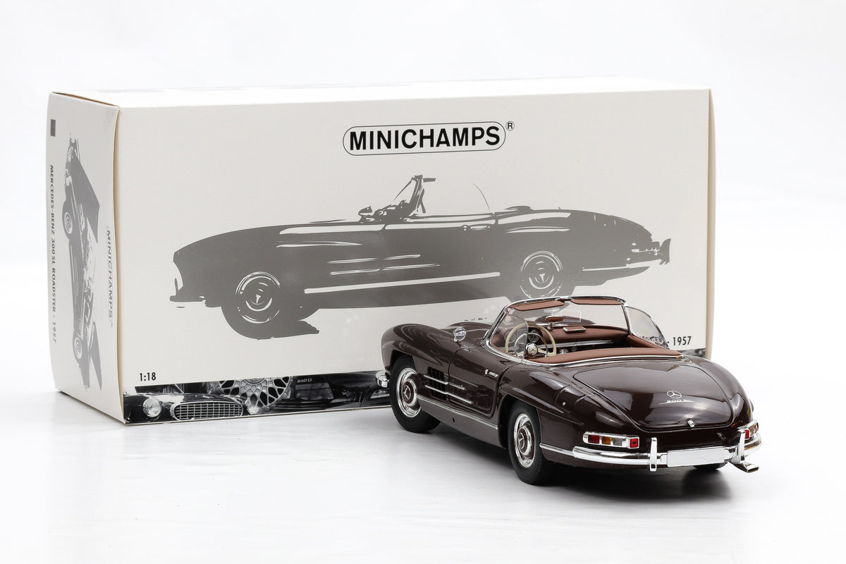 1:18 Mercedes-Benz 300 SL Roadster W198 II 1957 dark red Minichamps