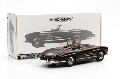 1:18 Mercedes-Benz 300 SL Roadster W198 II 1957 dark red Minichamps