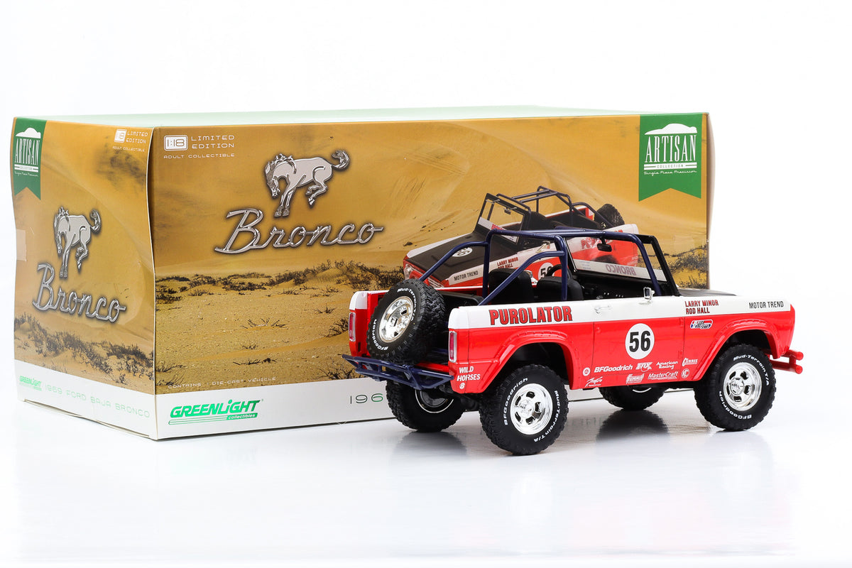 1:18 Ford Baja Bronco 1969 #56 Purolator Tribute Edition Greenlight