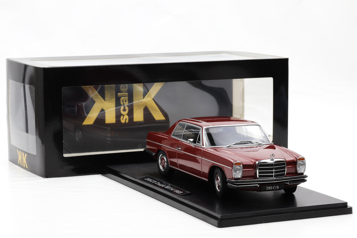 1:18 Mercedes-Benz 280 C/8 Coupe W114 1972 metallic rot KK-Scale diecast