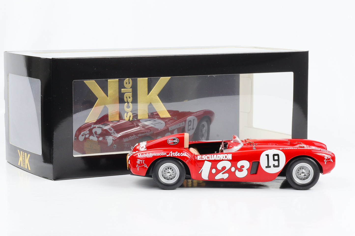 1:18 Ferrari 375 Plus #19 vencedora Carrera Panamericana 1954 Maglioli KK Scale