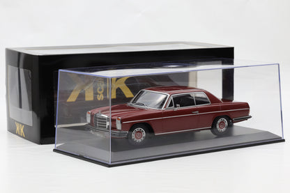 1:18 Mercedes-Benz 250 C/8 Coupe W114 1969 metallic rot KK-Scale + Vitrine