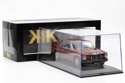 1:18 Mercedes-Benz 250 C/8 Coupe W114 1969 metallic rot KK-Scale + Vitrine