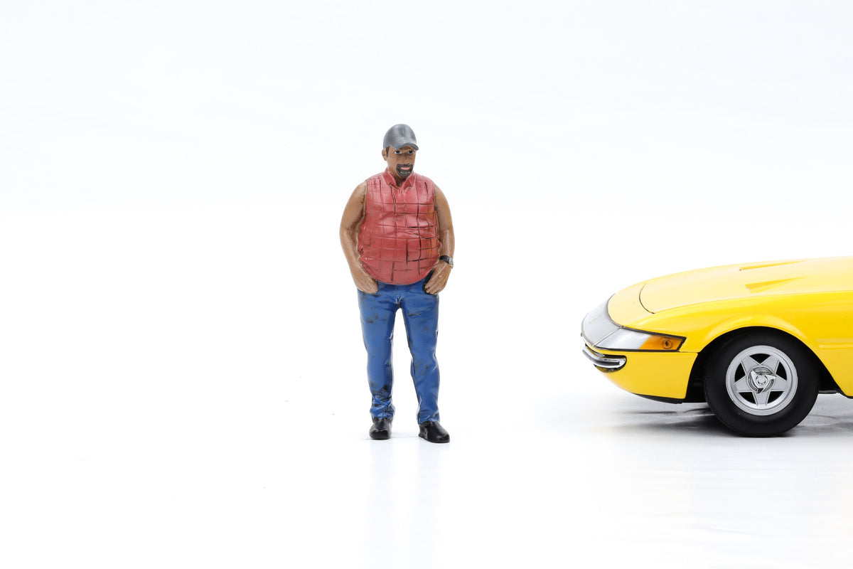 1:18 American Diorama Figur Mann Campers mit Cap und Bart Figuren