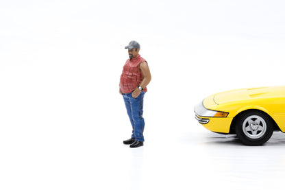 1:18 American Diorama Figur Mann Campers mit Cap und Bart Figuren