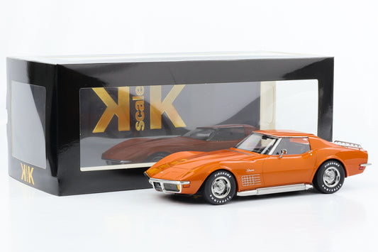 1:18 Chevrolet Corvette C3 Stingray Targa 1972 laranja metálico escala KK