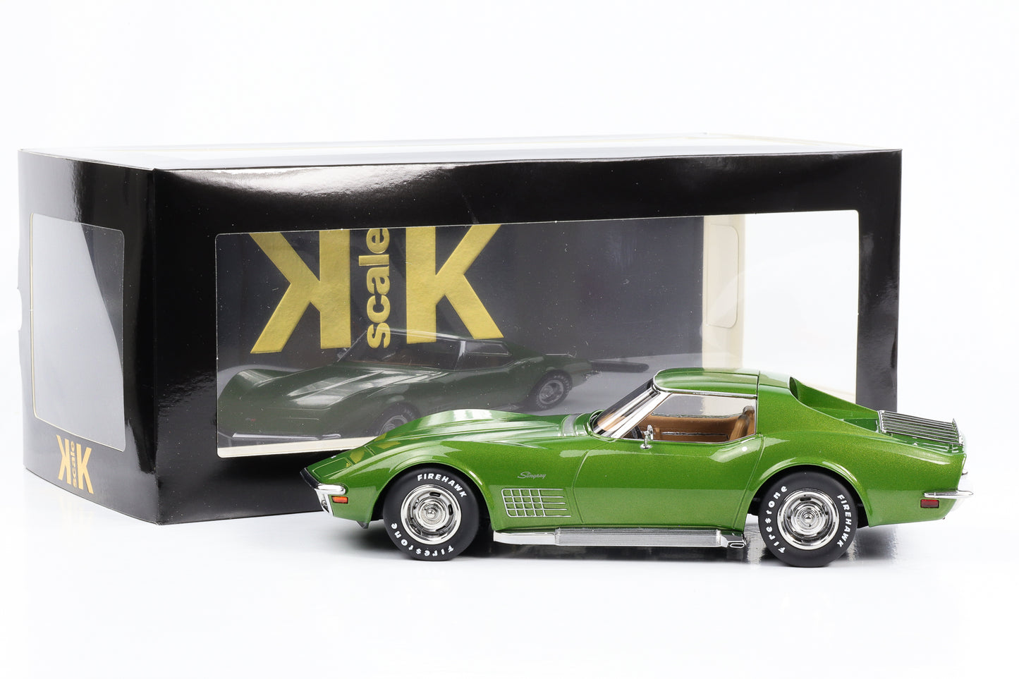 1:18 Chevrolet Corvette C3 Stingray Targa 1972 vert métallisé échelle KK