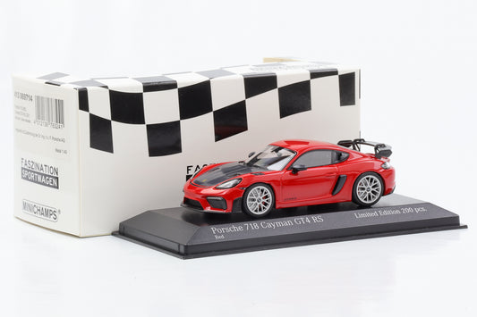 1:43 Porsche 718 982 Cayman GT4 RS 2021 rojo Minichamps