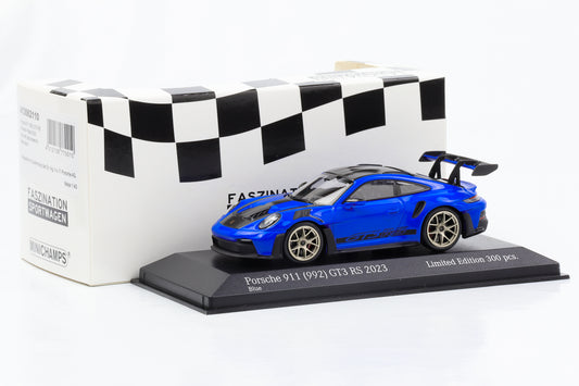 1:43 Porsche 911 992 GT3 RS 2023 blue Weissach package Minichamps