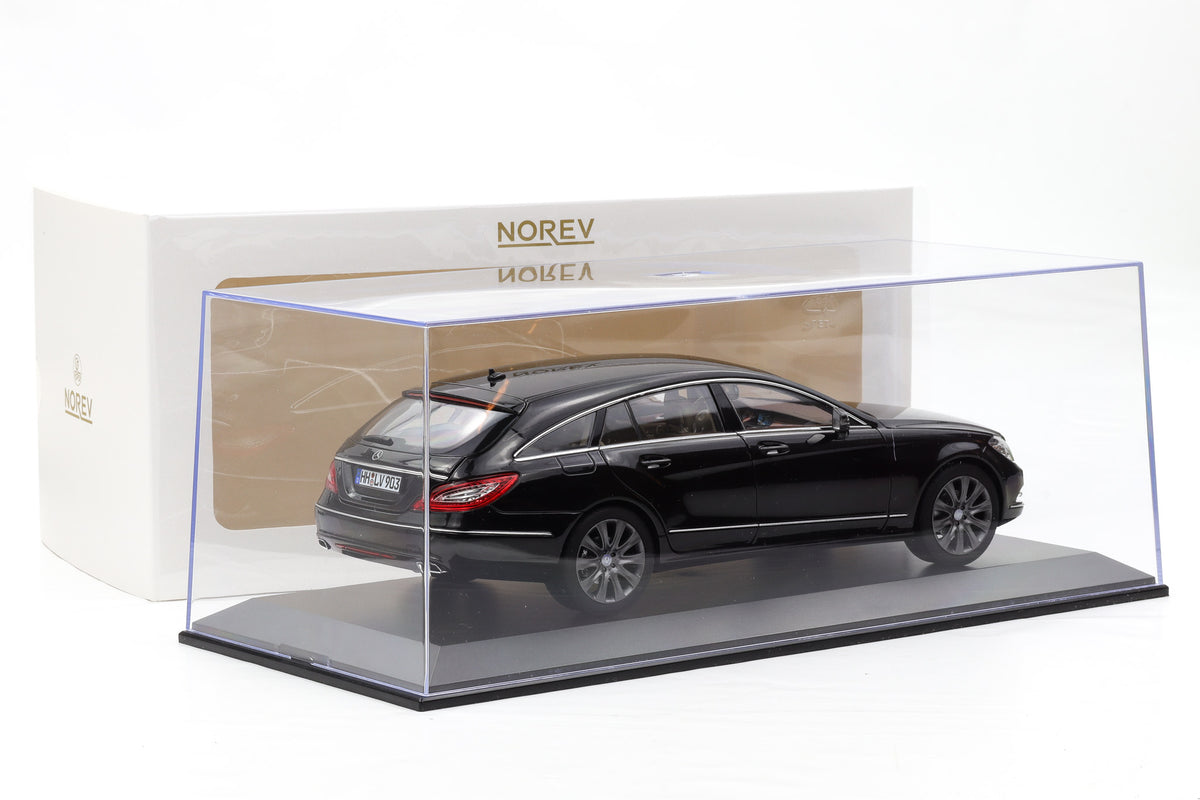 1:18 Norev Mercedes-Benz CLS Shooting Brake C218 2011 Obsidianschwarz + Vitrine