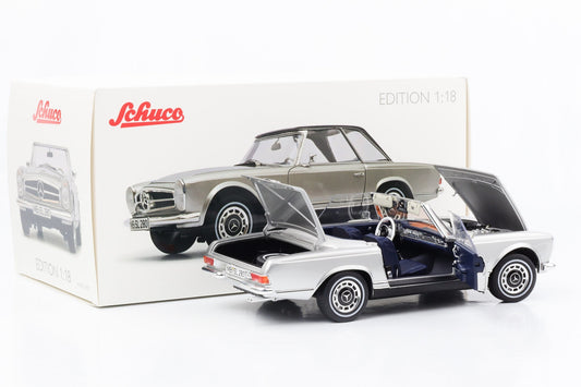 1:18 Mercedes-Benz 280 SL Pagode W113 1968 silber mit Hardtop Schuco