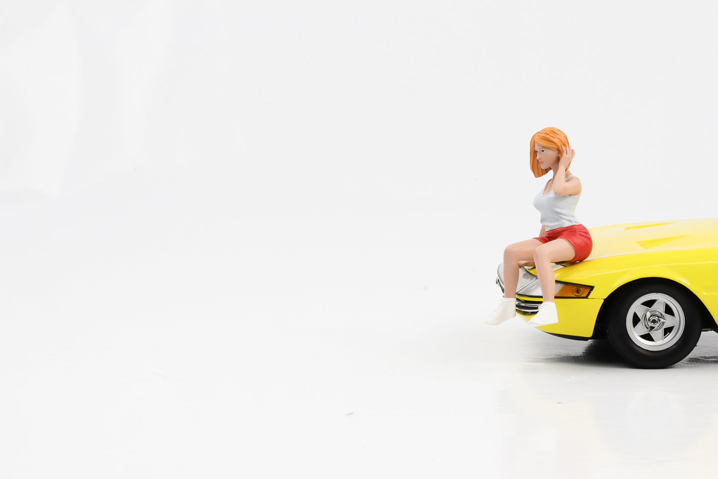 1:18 figure Car Meet 2 Peggy orange hair American Diorama Figures V