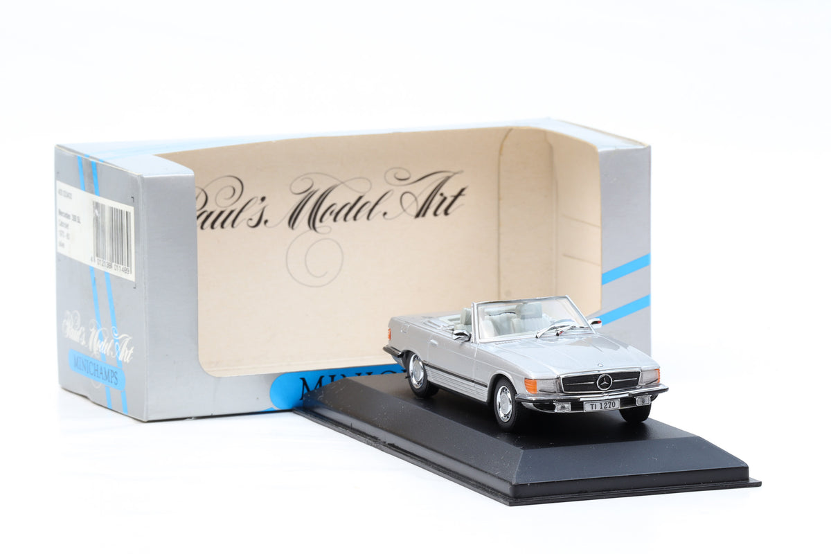 1:43 Mercedes-Benz 350 SL R107 Cabriolet 1974 silber Minichamps