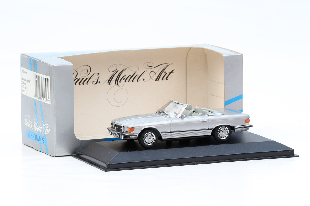 1:43 Mercedes-Benz 350 SL R107 Cabriolet 1974 silber Minichamps