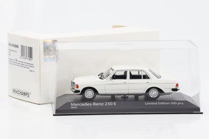 1:43 Mercedes-Benz 230E W123 1982 branco Minichamps limitado