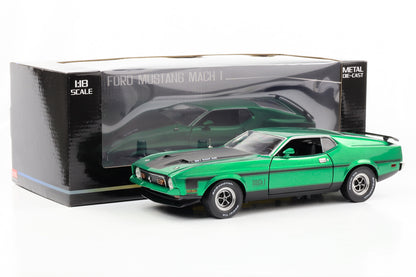 1:18 Ford Mustang Mach 1 Coupe 351 Ramp Air 1971 Grabber green Sun Star