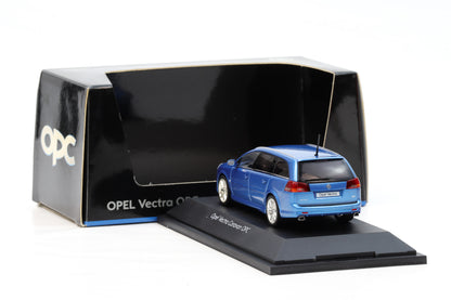 1:43 Schuco Opel Vectra Caravan OPC blau metallic Dealer