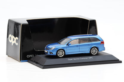 1:43 Schuco Opel Vectra Caravan OPC blau metallic Dealer
