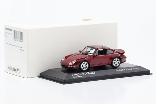 1:43 Porsche 911 993 1995 Turbo rot metallic Minichamps limited