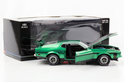 1:18 Ford Mustang Mach 1 Coupe 351 Ramp Air 1971 Grabber green Sun Star